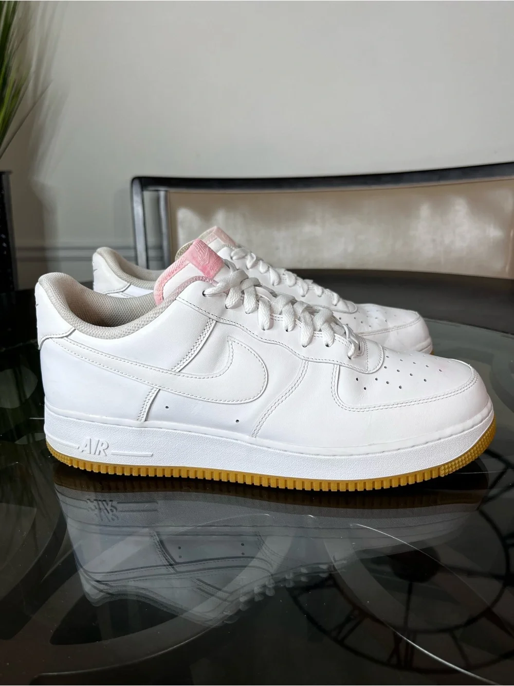 Nike Air Force 1 Low White Gum Brown Mens Sz 13